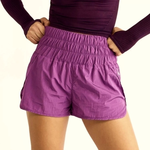 Free People Movement Purple The Way Home Shorts, Size Medium (v) - Picture 1 of 9